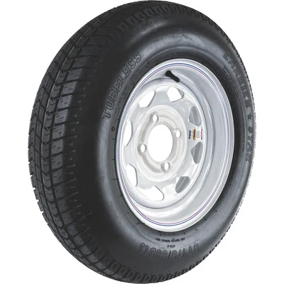 Heavy Duty 13in. Bias-Ply Trailer Tire and Wheel Assembly 